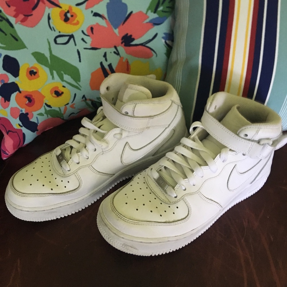 Nike Air Force 1 high tops AF1 white leather